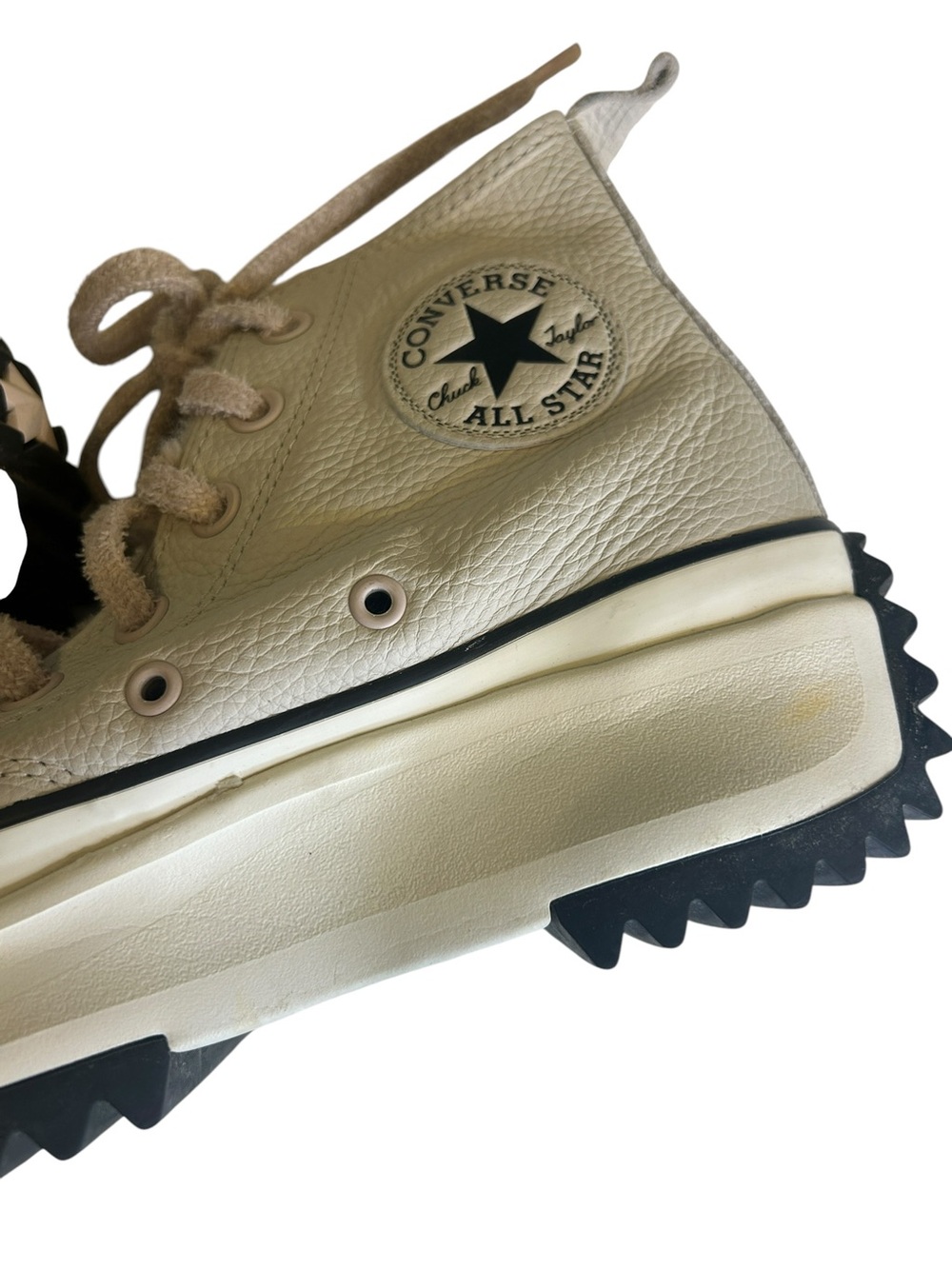 Converse Run Star Hike Faux Fur Leather High Top Platform Sneakers Women’s 7.5